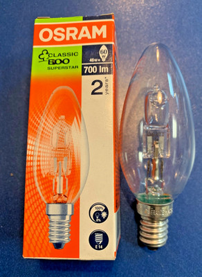 OSRAM CLASSIC HALOGEN KERZE 64543 B E14 46W (60W) Glühlampe  2700K 700lm DIMMBAR