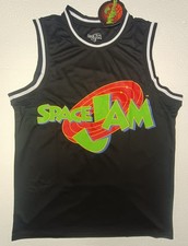 Space Jam Jersey Black NWT Looney Tunes Bugs Bunny Taz Marvin Basketball Sizes