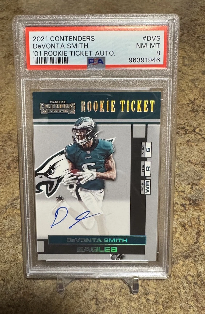 DeVonta Smith Panini Contenders 2001 Rookie Ticket Autograph #DVS Base