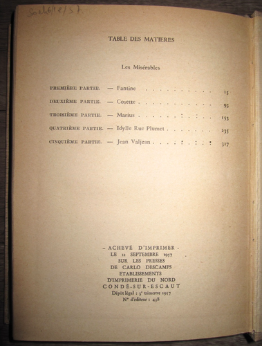 Vtg HC, Les Miserables by Victor Hugo, 1957 (FRENCH) - illustrations from movie - Picture 10 of 12
