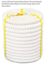 1" x 50 Ft. Twisted Cotton Rupe-4 Strands-NEW IN ORIGINAL PKG-SEALED W/BINDERS