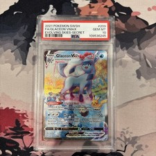 Pokémon TCG Glaceon VMAX 209/203 Evolving Skies Alt Art Secret PSA 10