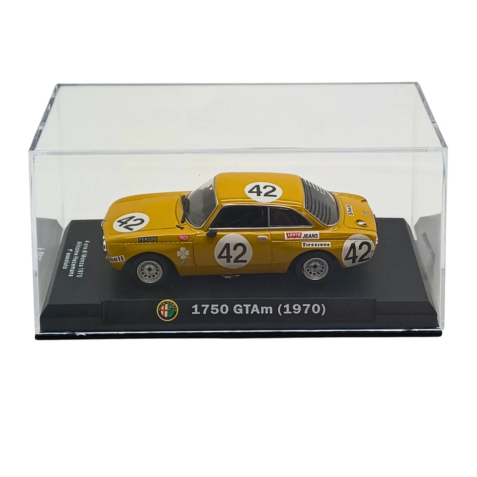 Modellini Alfa Romeo GTaM 1750 24 Ore Monza 1970 scala 1/43 Collezione giallo - Immagine 2 di 4