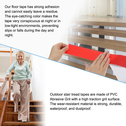 2Pcs 2Inch x 33Ft Anti Slip Traction Tape Non Slip Safety Tape Yellow and Black - Imagen 4 de 6