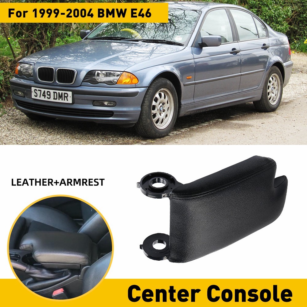 PU Leather Center Console Armrest Cover Lid For BMW 3 Series E46 1999-2004 M3