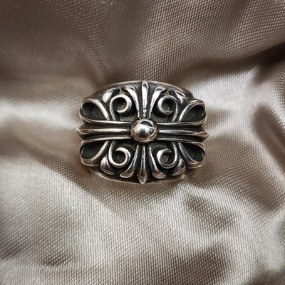 Chrome Hearts Keeper Ring Sterling 925 Rock Rider Gothic Style 7.5 