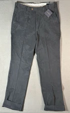 NWT Scott Barber Mens Size 36 Gray Dress Pants Unhemmed Silk Blend $185 MSRP