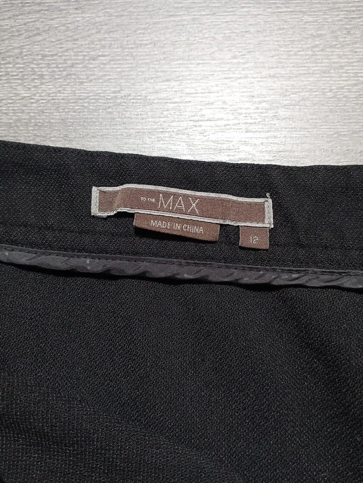 Falda To The Max Negra Oficina Trabajo Sirena Dobladillo Cremallera Lateral Mujer Foto 3 de 4