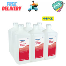  6 Pack Equate 91 Isopropyl Alcohol Antiseptic Liquid, 32 fl oz