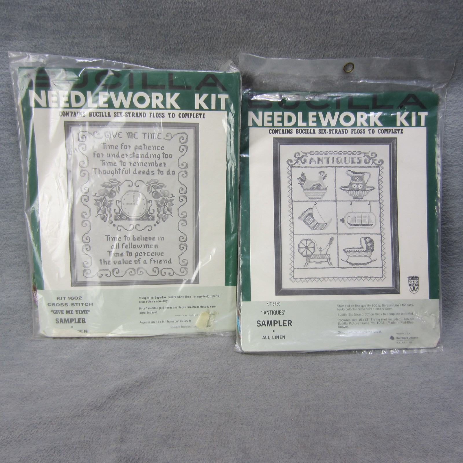 Bucilla Needlework Kit 2-Packs GIVE ME TIME & ANTIQUES