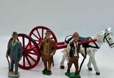 FG Taylor. Taylor & Barrett, Dorset. 40mm Figuren mit Eselswagen 