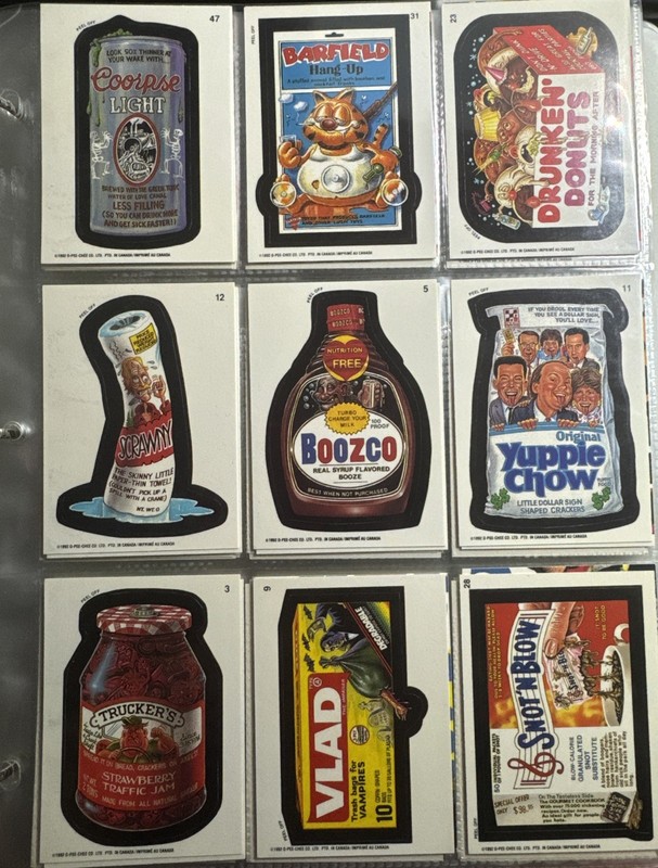 Wacky Packages Stickers 1992 Lot of 9 Collectible Stickers