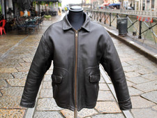 Giubbotto pelle Schott vintage nero taglia 48 694 Made in Us