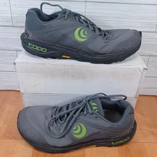 Topo Athletic Terraventure 4 Shoes Mens Size 9.5 Grey Green Vibram Trail Running