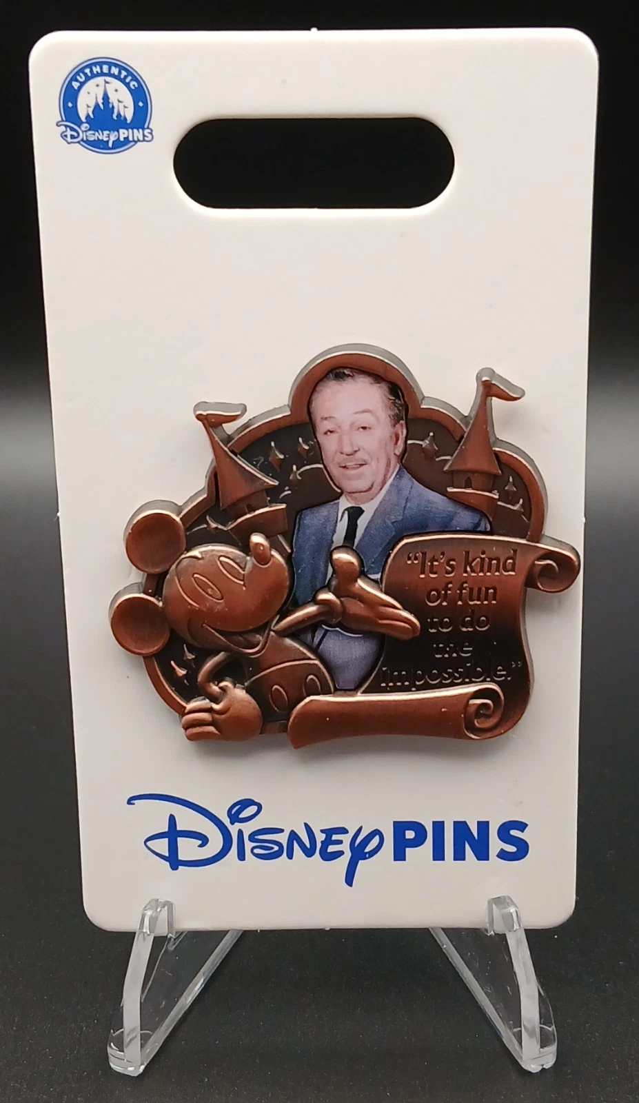 2024 Walt Disney and Mickey Mouse Pin "It's Kind Of Fun To Do The Impossible"