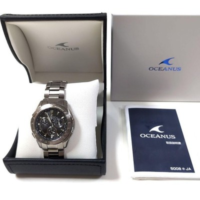 CASIO OCEANUS OCW-M800 Chronograph Solar Radio Titanium Band Men's Watch 5008