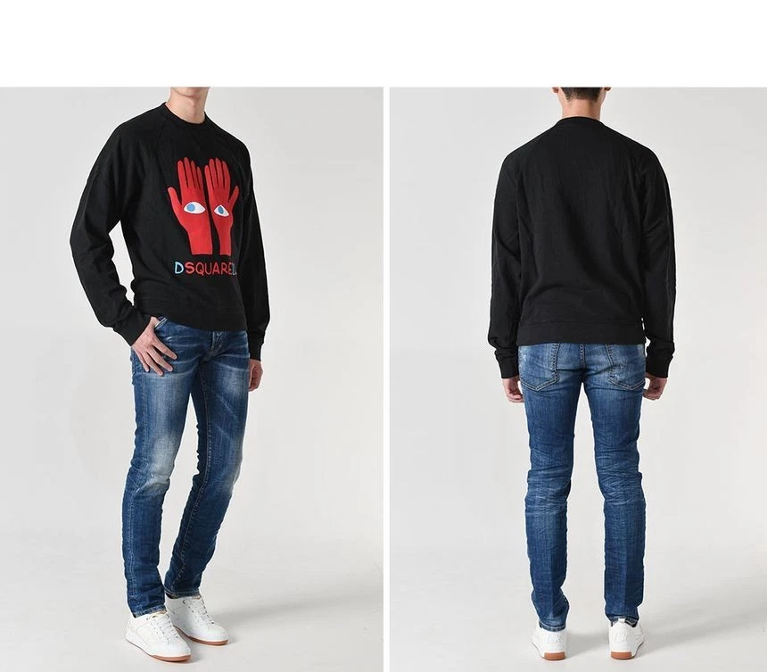 Felpa Dsquared2 stampa a mano 77807583