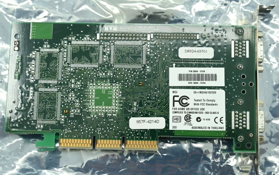 HP 16MB 4x MIL G400 Dual VGA AGP Video Card 5064-9194 G4M4A16G/G4+MDHA/16/0E5 - Image 2 of 4