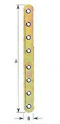 Straight steel connecting plate for wood grid panels MM 20x206