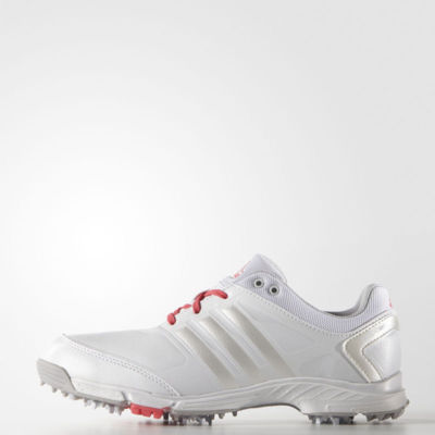 Adidas Mens Adipower Boost 3 Golf Shoes Trainers Size 9 White Pink Trim Adidas Adipower Golf Shoes White Metallic Silver Pink Laces  main image 3