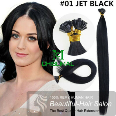 FLAT - Tip Extensions-Echthaarverlaengerung Echthaar 40 - 80cm 50/100 Strähnen