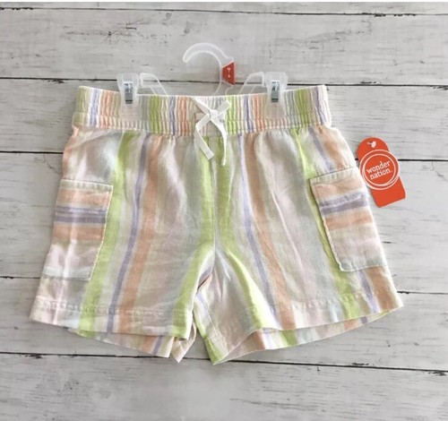 Wonder Nation Girls Pull-On Shorts Plaid Stripe Size S (7-8) NWT - Picture 4 of 4