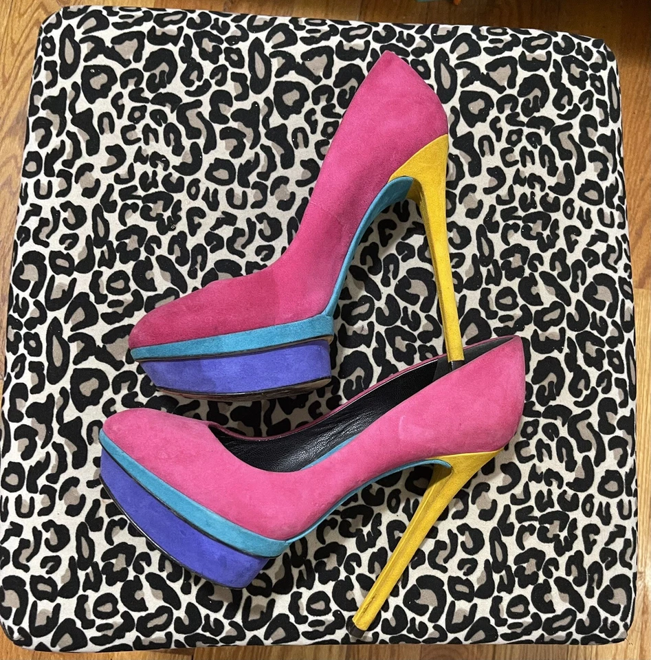 Zapatos de tacón de aguja B Brian Atwood Fontanne multicolor para mujer Foto 4 de 4