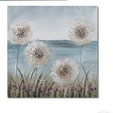 Wandbild,60x60cm,Bilder Set,2x Bild, Pusteblume,Dekoration,Blumen,Leinwand,Neu
