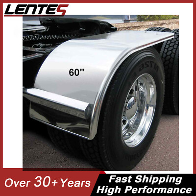 60'' pair Fender For Peterbilt FL KW 430 Stainless Steel Polished