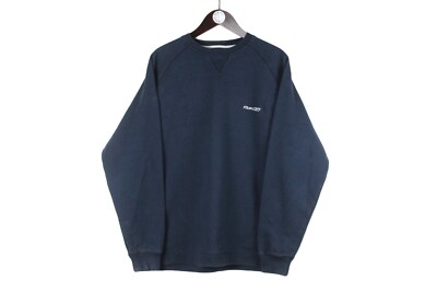 Vintage Reebok Sweatshirt Size XL Blue Crewneck Pullover Jumper 90s Sport Style