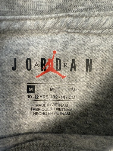 Nike Air Jordan T- Shirt Youth Sz M Gray Flight Jumpman Logo MJ Basketball Boys - Picture 4 of 9