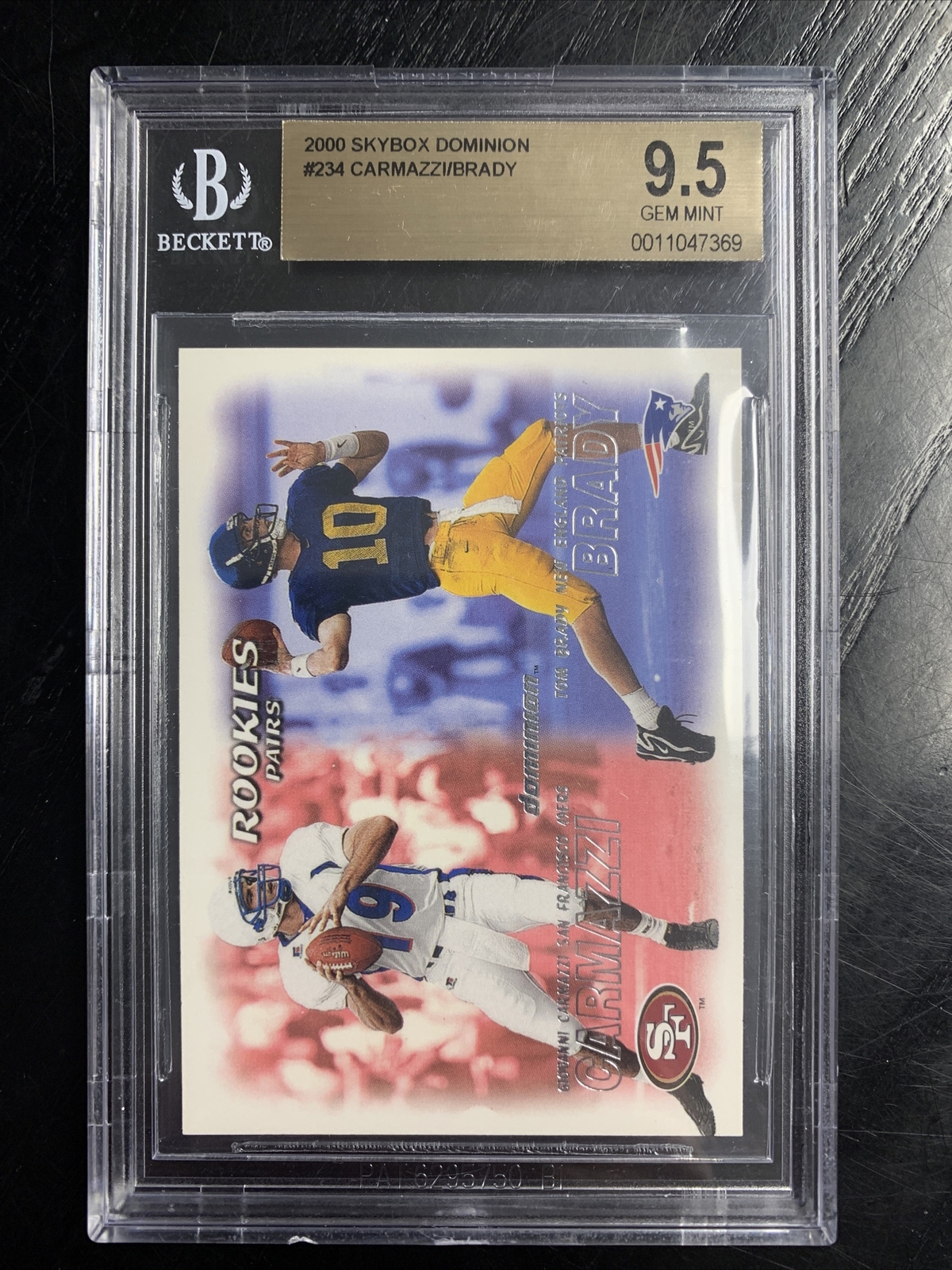 Tom Brady 2000 Skybox Dominion #234 Rookies Pairs Price Guide