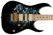 Guitar Skin Axe Wrap Re-skin Bass Electric Reface Shattered Broken Glass 1295