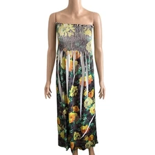 Just Love Maxi Sun Dress Womens Medium Multicolored Floral