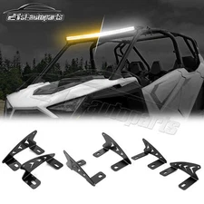For 2022-2024 Polaris RZR Pro R/R 4 Roof 32"/42" LED Light Bar Mount Brackets