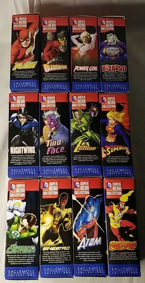Complete Lot Of 12 DC Comics Super Hero Collection 4" Figure Statue Eaglemoss - image 2 of 4