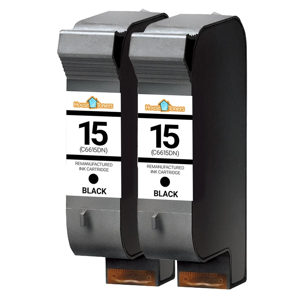 2PK para cartuchos de tinta HP 15 C6615DN para Deskjet 845/C/Cvr 920/C/Cvr 3820 Foto 2 de 2