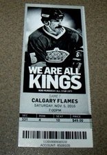 LA Kings 11/5/2016 Ticket Stub vs Calgary Peter Budaj ShO Setoguchi 2g Brown 2a