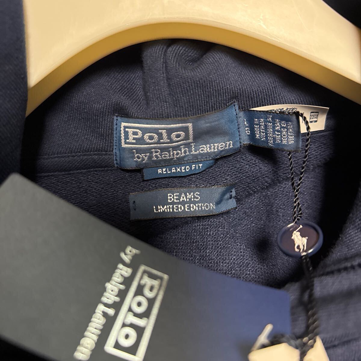 BEAMS x POLO RALPH LAUREN Hoodie Navy with Gold Logo BEAMS x POLO RALPH LAUREN Hoodie Navy with Gold Logo