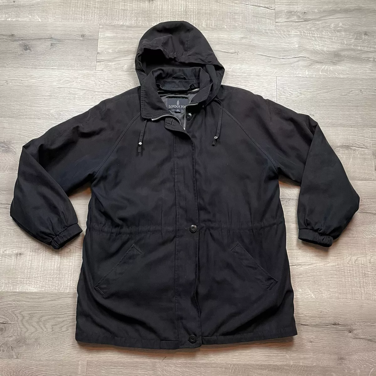 London fog hooded raincoat sale
