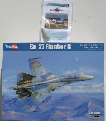 HOBBY BOSS 81711 Su-27 Flanker B + Pisco Models Resin Conversion Nose 1:48 Kit