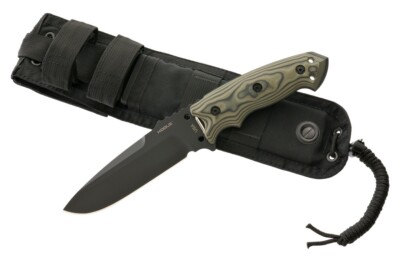 Hogue 35178 EX-F01 Combat Carbon Steel Fixed Knife 5.5'' Plain Edge