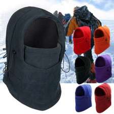 Winter Thermal Fleece Balaclava Scarf Ski Face Mask Neck Warmer Snood Hood Hat