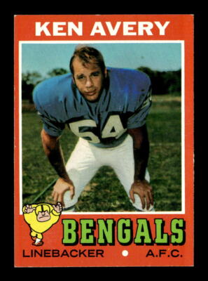 1971 Topps #22 Ken Avery Cincinnati Bengals Rookie RC VG-EX+ Football Card *E347