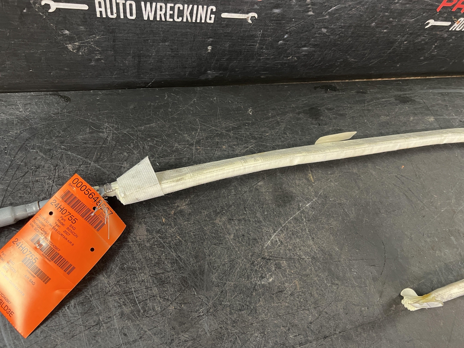03-10 BENTLEY CONTINENTAL GT PASSENGER RIGHT SIDE CURTAIN AIR BAG ID 3W0880742B