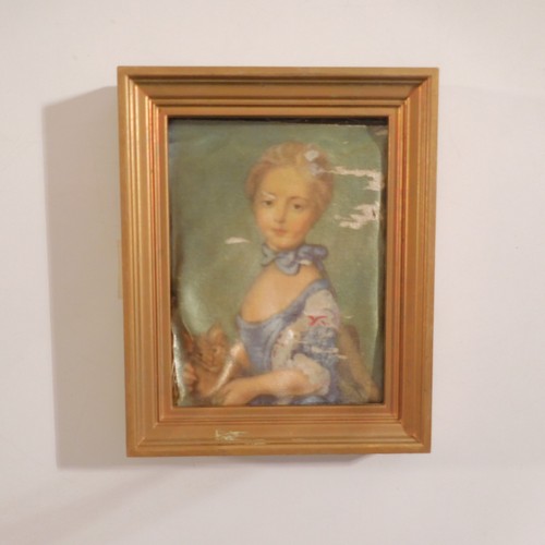 3 Reproductions Ferruzzi Virgin and Child Perroneau Young Girl with Cat N3059 - Picture 2 of 12