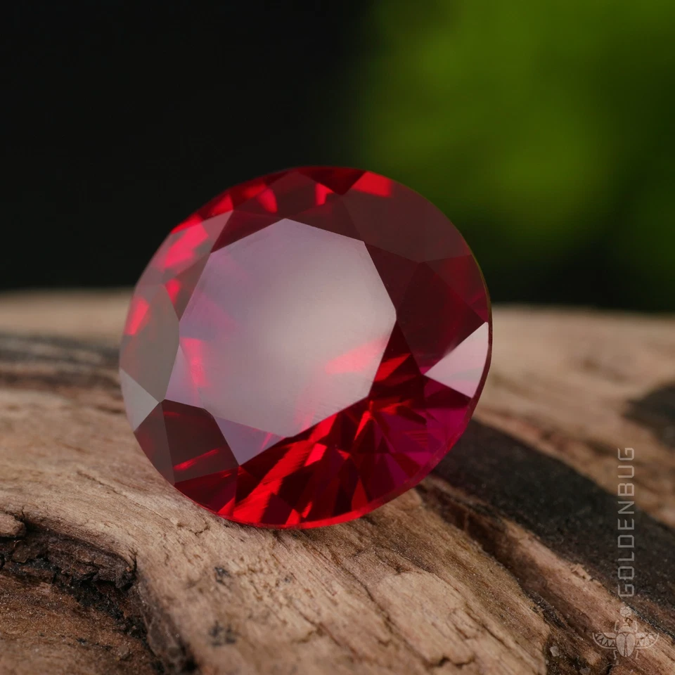 Ruby Genuine Loose Gemstone Round Cut Top Quality Created Red Corundum EU - Image 2 of 4