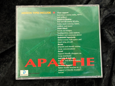 APACHE The Combat Helicopter Simulation Macintosh CD ROM Video