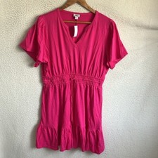 J. Crew Knit tie-waist mini dress Womens Large Pink