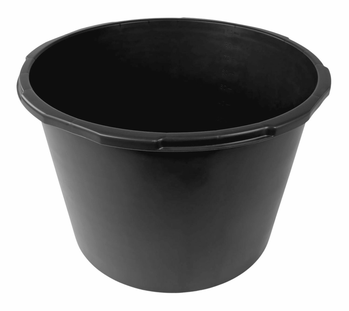 Construction Bucket 90 Litre With Inner Scale Black Mortar Tub Maurertuppen